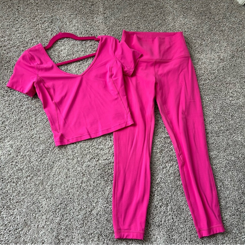 LuluLemon Hot Pink Activewear Set